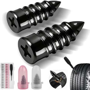 [2026 Upgraded] 30pcs Tire Repair Rubber Nail, Vacuum Tire Repair Screw Plug Kit, Self-Service Quick Tire Plug for Car, Motorcycle, Lawn Mower, ATV, Scooter- Professional No-Glue Emergency Flat Repair in Saudi Arabia