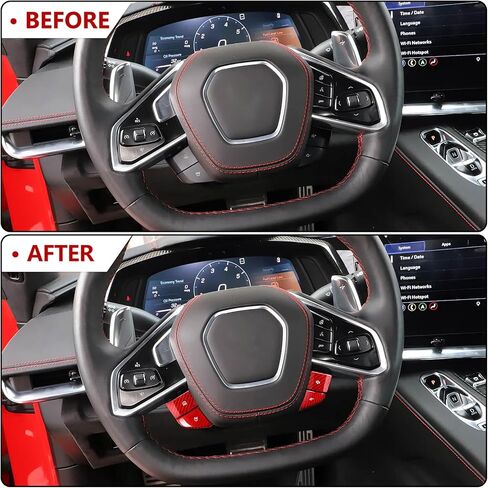 Real Carbon Fiber Volume Control Switch Favorite Shortcut Switch Cover Compatible with 2020-2026 Corvette C8 in Kuwait