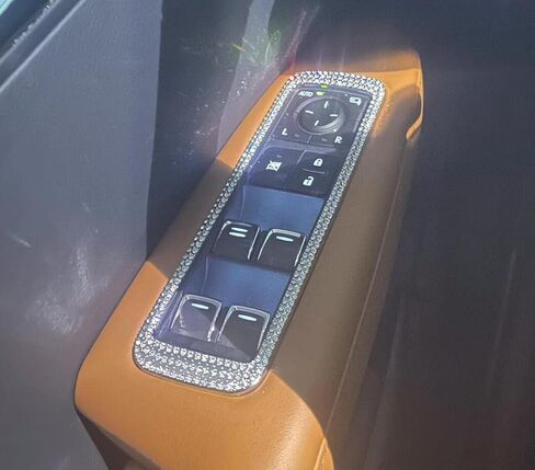متوافق مع ملحقات 2016-2021 Lexus RX350 RX450 Bling للنساء (فضي، غطاء زر رفع النافذة) in Kuwait
