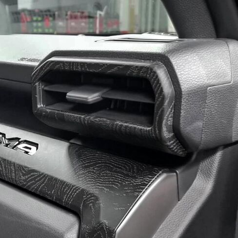 L2R for Toyota Tacoma N400 (2024-2026) Front A/C Air Vent Outlet Cover Trim Overlay Decor Black Woodgrain ABS Car Interior Accessories 2 Pieces in Saudi Arabia