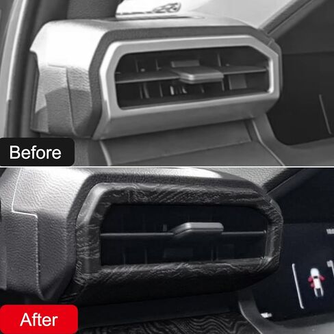 L2R for Toyota Tacoma N400 (2024-2026) Front A/C Air Vent Outlet Cover Trim Overlay Decor Black Woodgrain ABS Car Interior Accessories 2 Pieces in Saudi Arabia