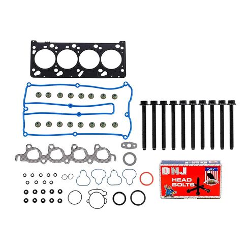 DNJ HGB441 مجموعة حشية رأس الأسطوانة مع مجموعة مسامير الرأس لـ 2001-2003 Ford Escort 2.0L 1989cc 121cid L4 DOHC in Kuwait