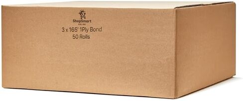 3" X 165' One Ply Bond Receipt Paper Rolls Compatible with Most Restaurant Kitchen Printers. (Non-Thermal - Pack of 50) in Saudi Arabia