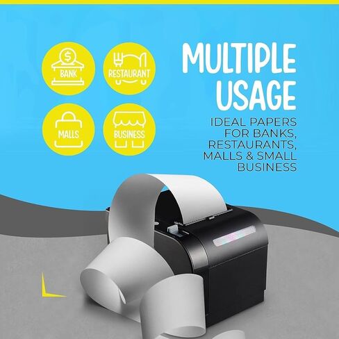 3" x 150' 1 Ply Bond Roll, Bond Paper, Kitchen Printer Paper, POS Cash Register Paper Roll, 32 Rolls in Saudi Arabia