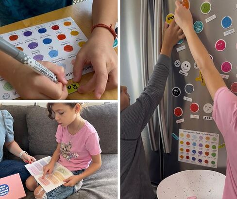60pc Feelings Magnet Set – Bilingual Mood Tracker & Emotion Cards for Emotional Regulation & Social Skills – Decorative Learning Tool for Therapy, Mental Health, Classrooms, CBT & SEL in Saudi Arabia