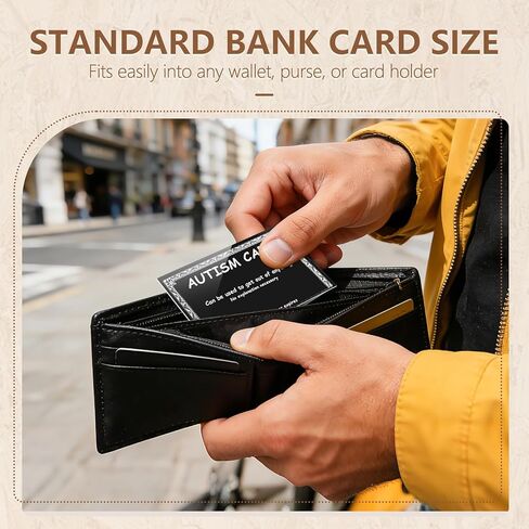 2 Pcs Autism Excuse Cards, Wallet-Size PVC Plastic Autism Communication Cards for Anxiety Relief & Expressing Needs, Credit Card Size Gag Gift for Friends, Adults & Teens in Saudi Arabia