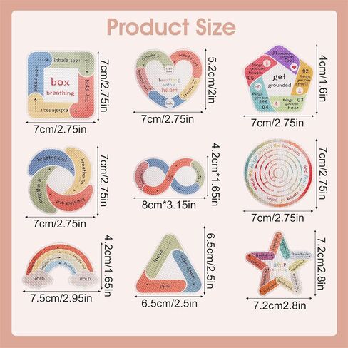 75 Pieces Texture Stickers 2 Different Surface Texture Styles Breathing Mindfulness Textured Stickers Calming Sticker 15 Color Styles for Adults Office Home Classroom Use in Kuwait