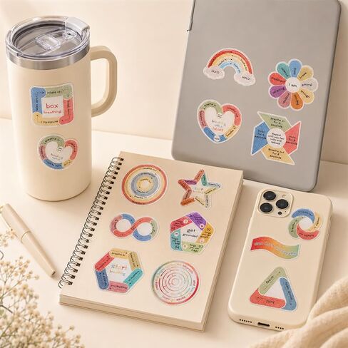 75 Pieces Texture Stickers 2 Different Surface Texture Styles Breathing Mindfulness Textured Stickers Calming Sticker 15 Color Styles for Adults Office Home Classroom Use in Kuwait