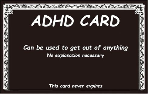 ADHD Card, For Explaining Inattention, Hyperactivity & Impulsivity - Aids Daily Social Interaction & Self-Advocacy - Credit Card Size in Kuwait