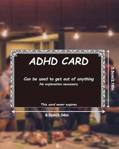 ADHD Card, For Explaining Inattention, Hyperactivity & Impulsivity - Aids Daily Social Interaction & Self-Advocacy - Credit Card Size in Kuwait