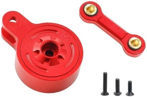 Metal 23T 25T Servo Saver with Fixed Link for ARRMA 1/10 3S 4S Big Rock Granite KRATON Outcast SENTON 1/8 Mojave Typhon Vendetta(23T Red) in Kuwait