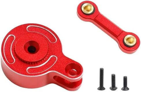 Metal 23T 25T Servo Saver with Fixed Link for ARRMA 1/10 3S 4S Big Rock Granite KRATON Outcast SENTON 1/8 Mojave Typhon Vendetta(23T Red) in Kuwait