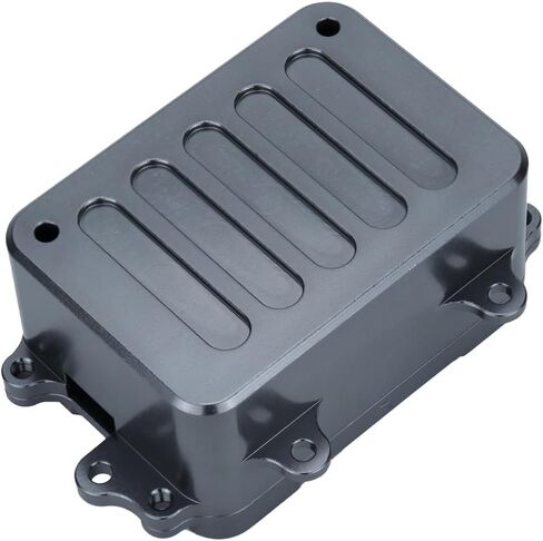 Aluminum Alloy Receiver Box ESC Electronic Tray Equipment Box for 1/10 RC Car Rock Crawler Axial SCX10 D90 D110 Chassis DIY(Dark Grey) in Kuwait