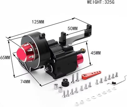 متوافق مع محوري لسيارة Scx10 90047 Rc الزاحفة المزدوجة لصندوق موجة السرعة صندوق موجة مطور أجزاء صندوق موجة عكسية تشكيلة RC in Kuwait