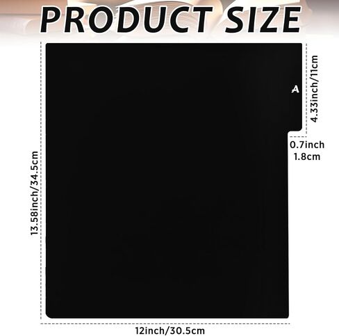 chiazllta 28Pcs Vinyl Album Divider Cuttable A-Z Record Divider DVD Cd File Alphabe Tab Record Organizer with Large Index Card Holder for Vinyl LP, Label on Single Side, 13.6 x 12 Inches(Black) in Kuwait