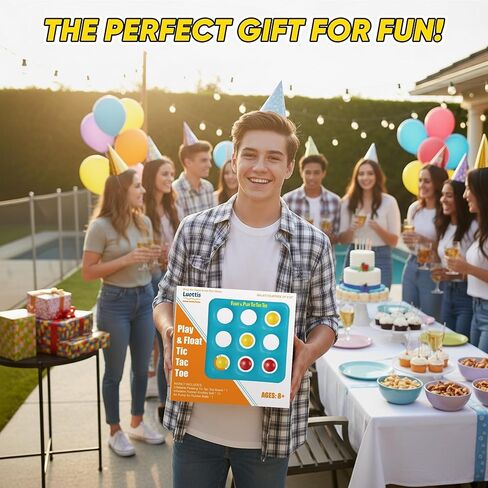 Inflatable Tic Tac Toe Pool Game Set – Pool Toys with 10 Balls, Fun for Kids, Teens, Adults, Family, Party, Beach, Outdoor & Indoor, 2-10 Players in Saudi Arabia