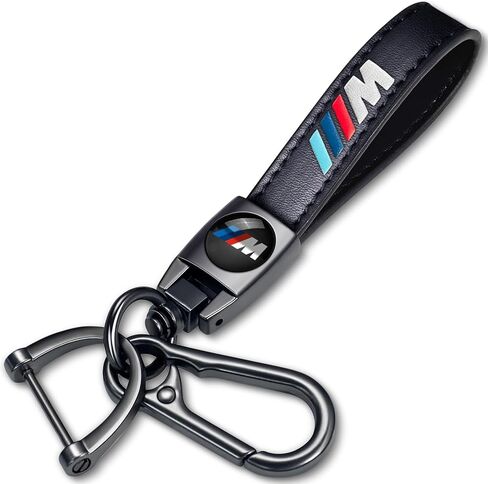 Genuine Leather Car Keychain Keyring Accessories Compatible with BMW M Series Car Keychains Family Present for Man and Woman Black in Saudi Arabia
