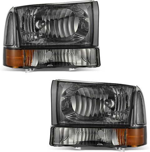 مجموعة المصابيح الأمامية LEDKINGDOMUS متوافقة مع 1999-2004 Ford F250 F350 F450 F550 Super Duty، 2000-2004 Excursion Pickup Headlamp Driver وجانب الركاب in Kuwait
