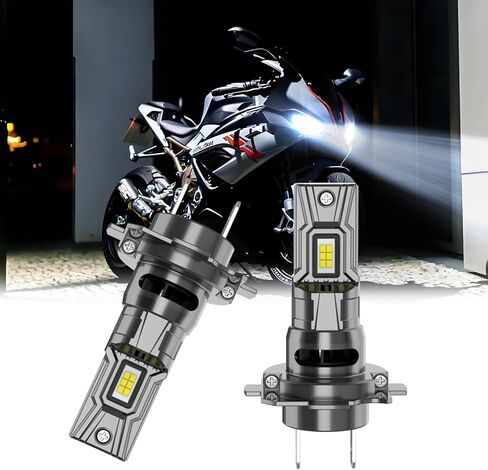 متوافق مع مصابيح Honda CBR600F4i (2001-2006) CBR600RR(2003-2022) عالية الشعاع، مقاس حقيقي 1:1، ضوء أبيض رائع 6500K، مصابيح فائقة السطوع 10000LM، مع مروحة، التوصيل والتشغيل، حزمة من 2 in Kuwait