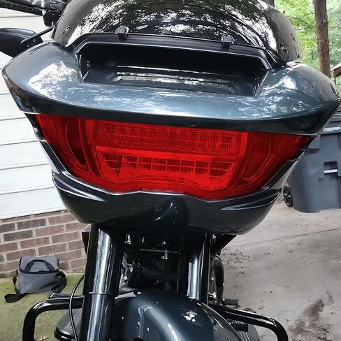 غطاء عدسة المصباح الأمامي غطاء حماية للمصابيح الأمامية مناسب لـ Harley Touring CVO Road Glide FLTRXSE 2023-2025 وRoad Glide ST 2024-2026 أحمر in Kuwait