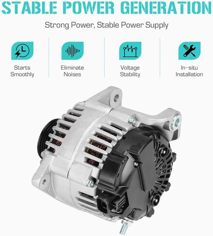 New Alternator Compatible with Nissan Maxima 3.5L V6 2004 2005 2006 2007 2008, Replace for 11017 23100-7Y020 100355164 TG12C014SP TG12C014 AVA0004 in Saudi Arabia
