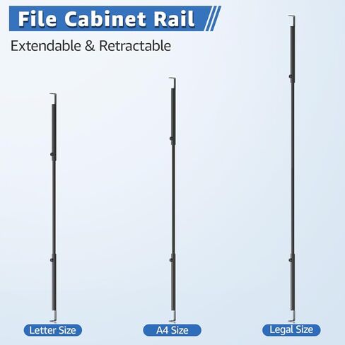Adjustable Legal/Letter Size Hanging Folder Rails for File Cabinet/Desk Drawer,Fun Storage Metal Filing Cabinet Drawer Rails for Hanging File Folder Organizer 2 Sets in Saudi Arabia