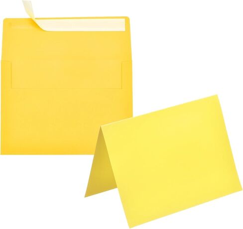 PATIKIL 20Pack Orange 4x6 Blank Cards and Envelopes, Self Seal A6 Envelopes with Folded Cardstock Small for Greeting Cards Wedding Greeting Birthday Invitations Letter Mailing in Kuwait