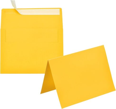 PATIKIL 20Pack Orange 4x6 Blank Cards and Envelopes, Self Seal A6 Envelopes with Folded Cardstock Small for Greeting Cards Wedding Greeting Birthday Invitations Letter Mailing in Kuwait
