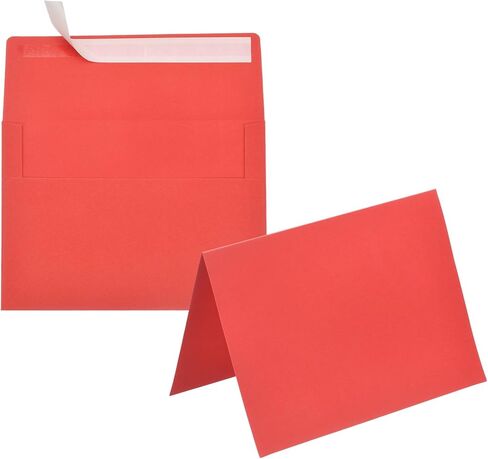 PATIKIL 20Pack Orange 4x6 Blank Cards and Envelopes, Self Seal A6 Envelopes with Folded Cardstock Small for Greeting Cards Wedding Greeting Birthday Invitations Letter Mailing in Kuwait