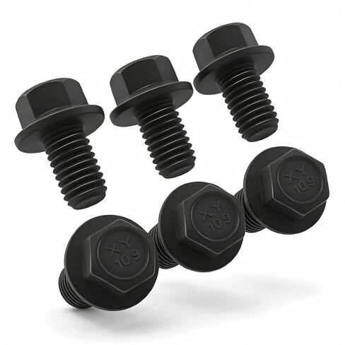 Fit for 230-7305 2307305 Torque Converter Bolt Kit 6 Pieces, 8740 Chromoly Steel 200000 PSI M10x1.5 for GM TH400 4L60E 4L80E Truck, Replacement PIO-859035 PIO-859036, 0.590in 13mm Socket in Saudi Arabia