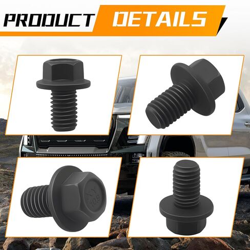 Fit for 230-7305 2307305 Torque Converter Bolt Kit 6 Pieces, 8740 Chromoly Steel 200000 PSI M10x1.5 for GM TH400 4L60E 4L80E Truck, Replacement PIO-859035 PIO-859036, 0.590in 13mm Socket in Saudi Arabia