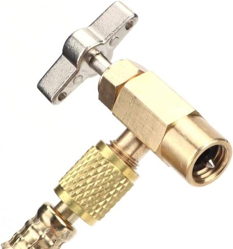 R134A Recharge Measuring Hose Can Tap Gauge Refrigerant Charging Pipe with Pressure Gauge 1 4 SAE Port in Kuwait