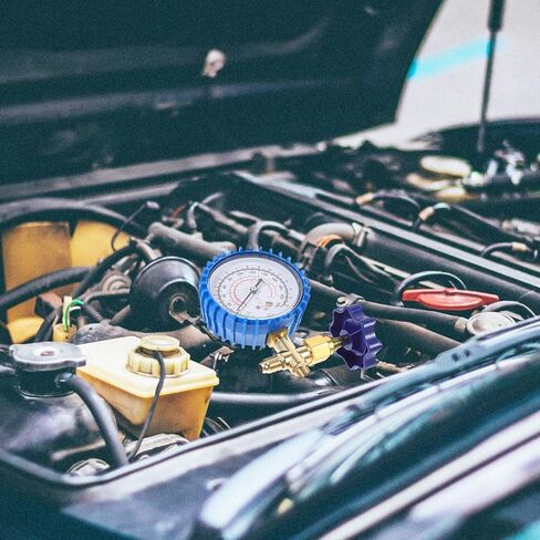 Abaodam Refrigerant Charging Gauge with Pressure Gauge for Automotive Ac Repair Compatible with Air Conditioning Systems HVAC Maintenance Equipment in Kuwait