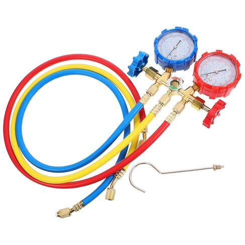 NUOBESTY Charging Hose with Conditioner Fluoride Meter for Car Ac Supply, Portable HVAC Refrigeration Gauge Tool for Automotive Maintenance in Kuwait