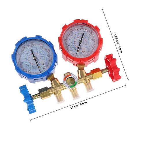 NUOBESTY Charging Hose with Conditioner Fluoride Meter for Car Ac Supply, Portable HVAC Refrigeration Gauge Tool for Automotive Maintenance in Kuwait