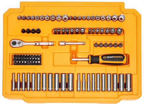GEARWRENCH Mechanics Tool Set in 3 Drawer Storage Box, 232 Pc, 1/4 in and 3/8 in Drive, Metric/SAE | GW72LLCBMTS in Kuwait