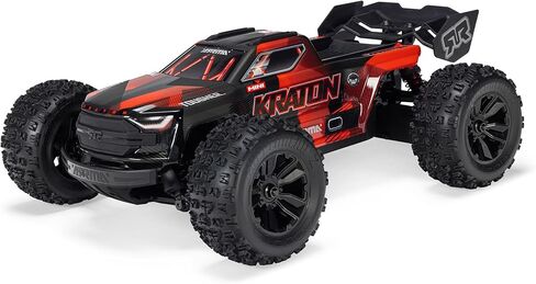 شاحنة سرعة بدون فرشاة من ارما 1/16 ميني كراتون 3S DSC 4X4 RTR، أسود/أحمر، ARA2508T1 in Kuwait