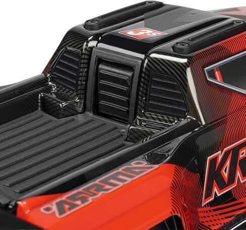 شاحنة سرعة بدون فرشاة من ارما 1/16 ميني كراتون 3S DSC 4X4 RTR، أسود/أحمر، ARA2508T1 in Kuwait