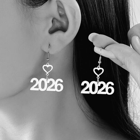 Alloy 2026 Year Graduation Charm Pendant for DIY Jewelry Making Accessaries(100pcs,Silver Tone) in Kuwait
