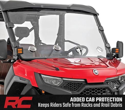 Rough Country Vented Full Windshield for CF MOTO UFORCE U10 Pro (2025) - Scratch Resistant 1/4" Polycarbonate, 250x Stronger than Glass in Kuwait