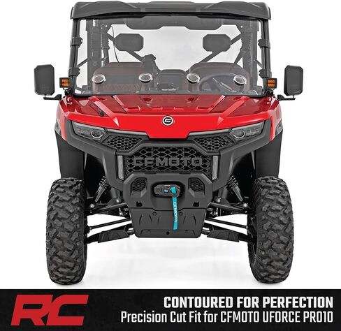 Rough Country Vented Full Windshield for CF MOTO UFORCE U10 Pro (2025) - Scratch Resistant 1/4" Polycarbonate, 250x Stronger than Glass in Kuwait