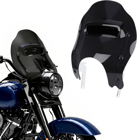 Vented Windshield with Bracket for Harley Road King FLHR FLHRXS FLHRC FLRT 1994-2024, 4.5mm Thick Acrylic Bolt-On Detachable Windscreen with Fingertip-Adjustable Air Vent, Scratch-Resistant in Saudi Arabia