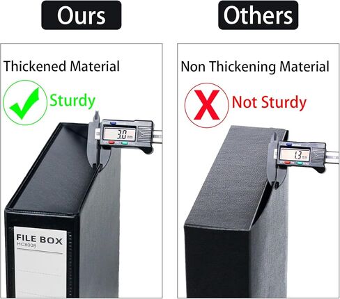 6 Pack Foldable Plastic Box Files A4 with Metal Clip,65mm Spine,Document Archive Folders for Office（Black） in Saudi Arabia