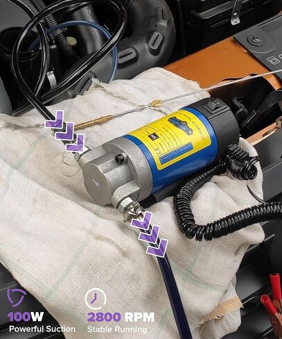 Oil Extractor Pump,Car Accessories Universal 12V Self-Priming Transmission Fluid Pump,Automotive Replacement Engine Oil Pumps,Suitable for Cars,Motorcycles,Pressure Washers,Lawn Mowers in Kuwait