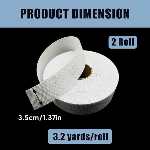 6.5 Yards Hemming Tape for Sewing, Narrow Hem Sewing Tape, 1.37 Inch Width Fishbone Hem Tape, Curved Hem Sewing Tool for Skirts Dresses Wedding Veils in Kuwait