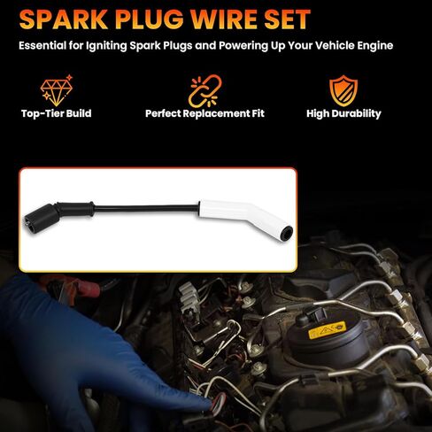 8PCS LS Spark Plug Wires, Spark Plug Wires Set with 9070C Ceramic Boot & 2500° Thermal Protection, Fit for LS Terminals LS3 LS4 LS7 LT Engines in Kuwait