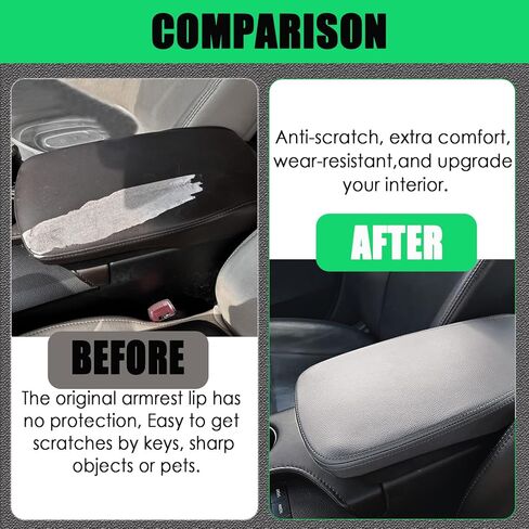 Center Console Cover for Avalon 2013-2018, Premium PU Leather Middle Console Cover Scratch-Resistant & Stylish Upgrade for Avalon Interior Accessories - Gray in Kuwait