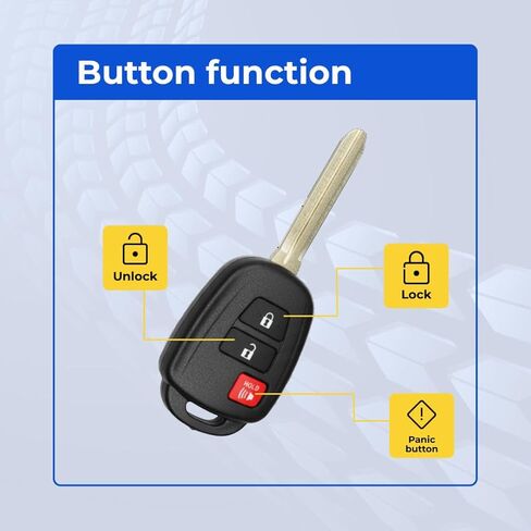 Replacement Keyless Remote Head Key Fob for Toyota RAV4 2014 FCC GQ4-52T Part Number 89071-0R040 89070-0R120 89070-0R130 89070-0C050 Pack of 2 in Kuwait