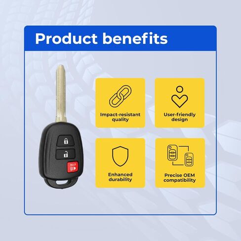 Replacement Keyless Remote Head Key Fob for Toyota RAV4 2014 FCC GQ4-52T Part Number 89071-0R040 89070-0R120 89070-0R130 89070-0C050 Pack of 2 in Kuwait