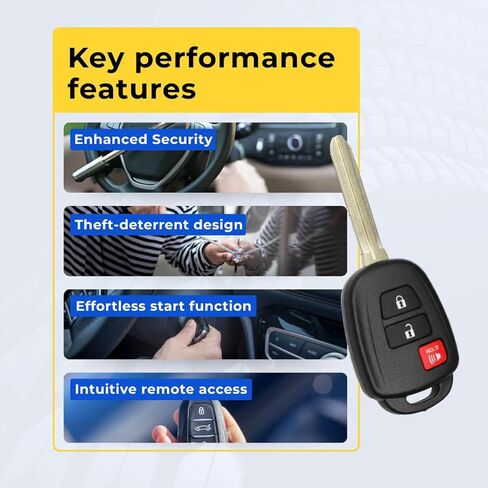 Replacement Keyless Remote Head Key Fob for Toyota RAV4 2014 FCC GQ4-52T Part Number 89071-0R040 89070-0R120 89070-0R130 89070-0C050 Pack of 2 in Kuwait